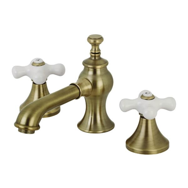 KC7063PX Vintage 8" Widespread Bathroom Faucet, Antique Brass